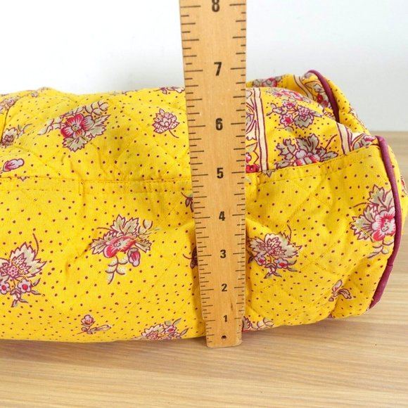 Floral Quilted Bag Women Shoulder Purse Duffel Cotton Swiss Dot VICTORIAN HEART - Picture 9 of 14